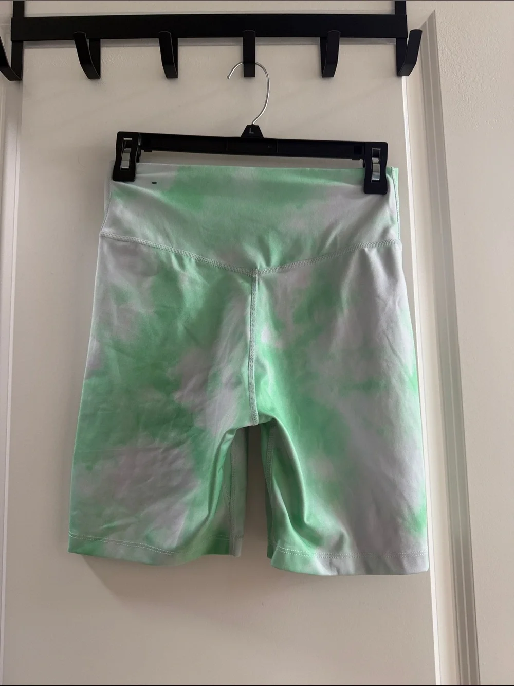Nike Women's Mint Green Tie-Dye Bike Shorts